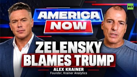 America Now | Zelensky makes desperate PR tour of UK as he tries to blame Trump for own losses