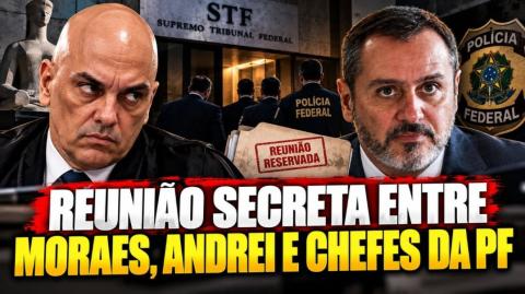 Andrei Rodrigues e chefes da PF têm reunião secreta com Alexandre de Moraes em seu gabinete no STF