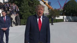 President Trump Gaggles with Press Upon Departure from the White House, Oct. 6, 2026