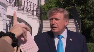 President Trump Gaggles with Press Upon Departure from the White House, Oct. 5, 2026
