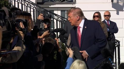 President Trump Gaggles with Press Upon Departure from the White House, Oct. 19, 2026