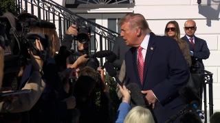 President Trump Gaggles with Press Upon Departure from the White House, Oct. 19, 2026
