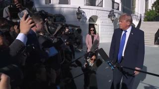 President Trump Gaggles with Press Upon Departure from the White House, Oct. 22, 2026