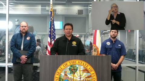 Governor DeSantis Provides Latest Update as Hurricane Isaias Makes Landfall