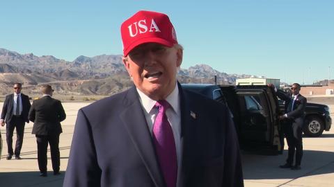 President Trump Gaggles with Press at Bullhead City, AZ, Oct. 14, 2026