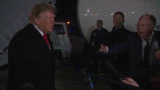 President Trump Gaggles with Press at Joint Base Andrews, Oct. 10, 2026