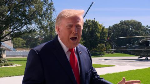 President Trump Gaggles with Press Upon Departure from the White House, Oct. 1, 2026