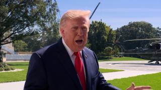 President Trump Gaggles with Press Upon Departure from the White House, Oct. 1, 2026