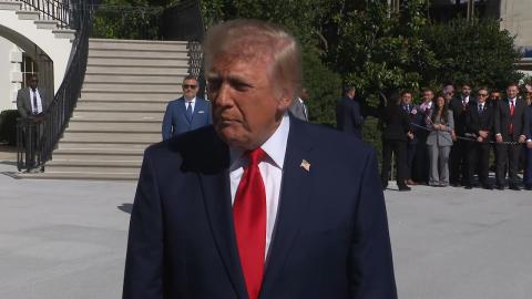 President Trump Gaggles with Press Upon Departure from the White House
