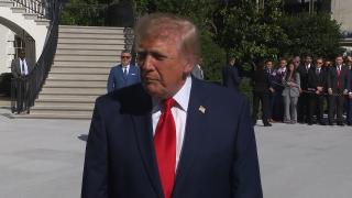 President Trump Gaggles with Press Upon Departure from the White House